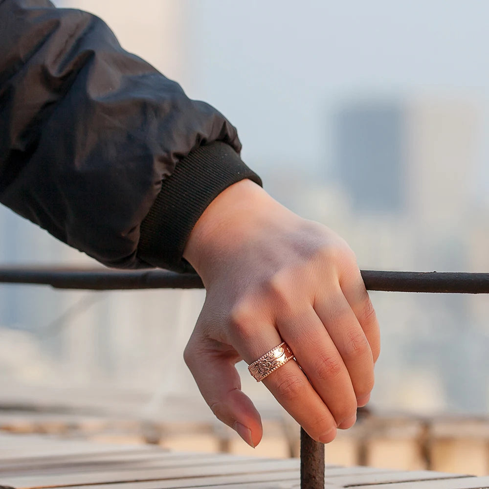 Flower Magnetic Copper Ring