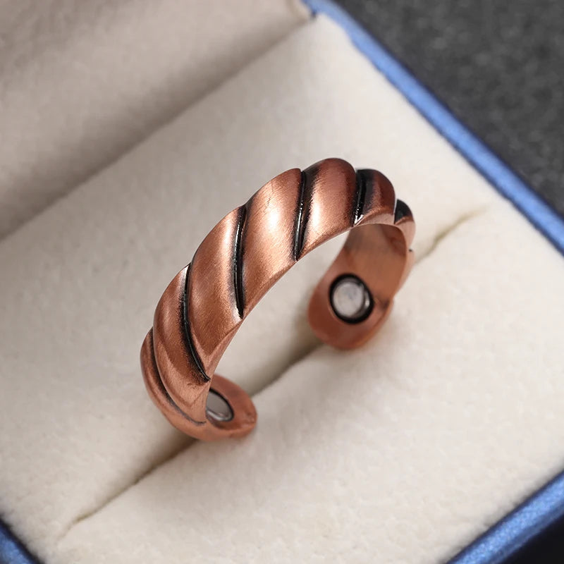 Vintage Twisted Magnetic Copper Ring