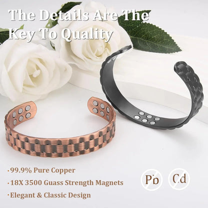 Pure Copper Magnetic Cuff Bracelet