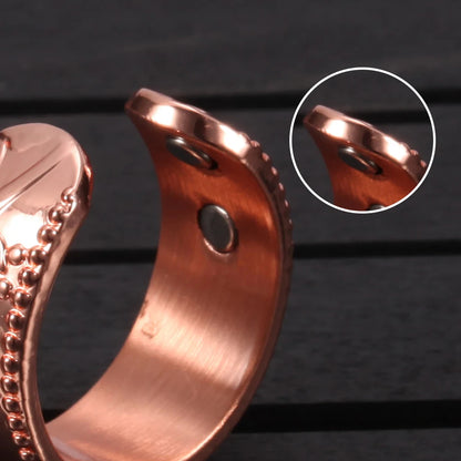 Flower Magnetic Copper Ring