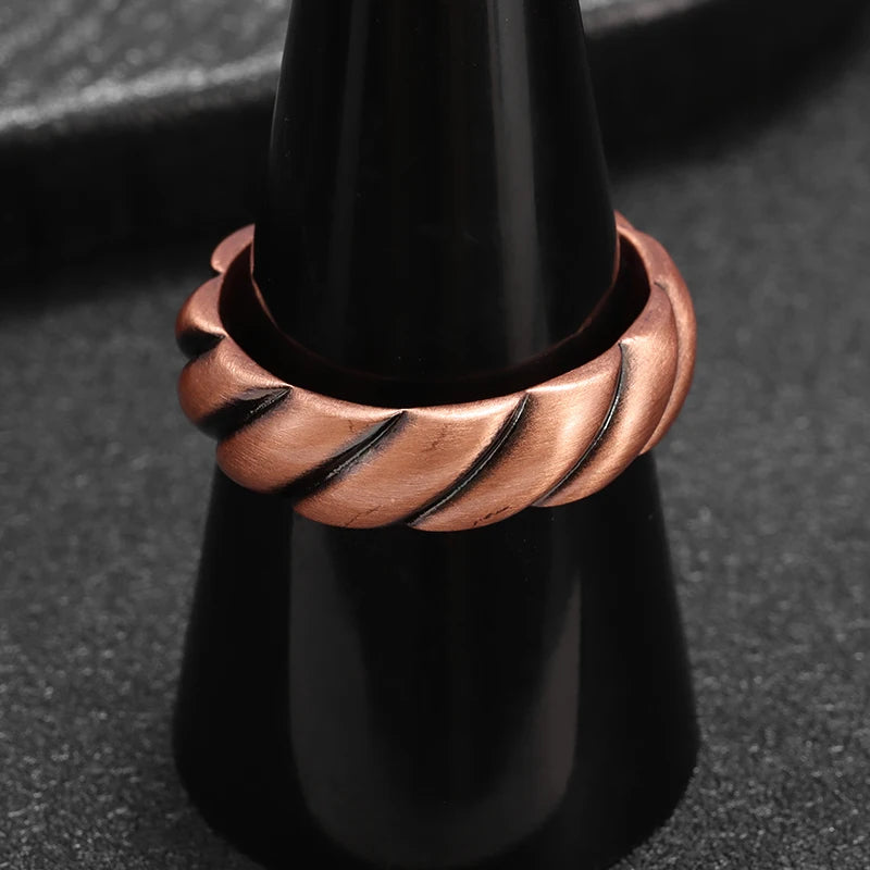 Vintage Twisted Magnetic Copper Ring