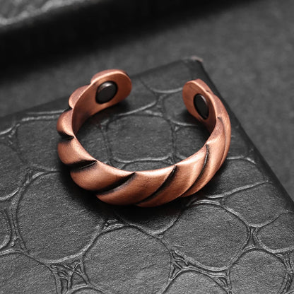 Vintage Twisted Magnetic Copper Ring