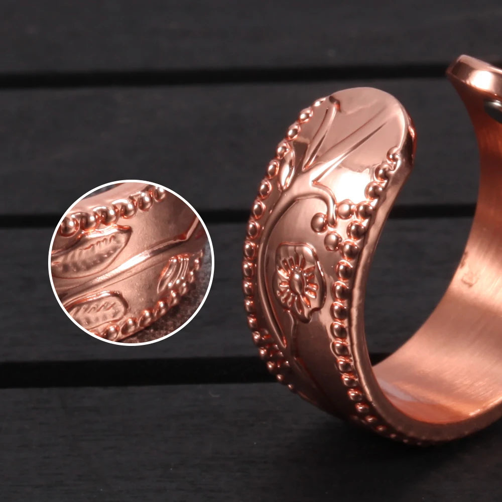 Flower Magnetic Copper Ring