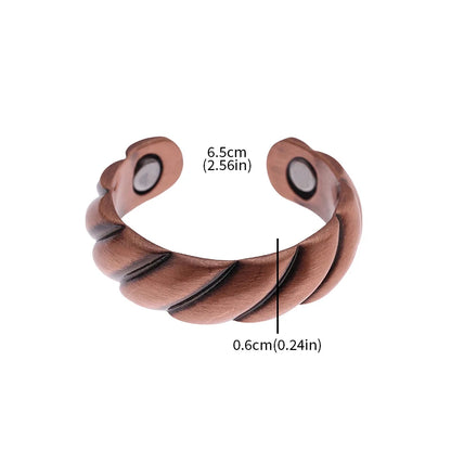 Vintage Twisted Magnetic Copper Ring